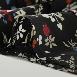 Allegra K Women's Printed Elastic Waist Tiered Ruffle Hem Flowy Midi Skirt