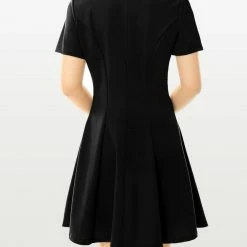 Allegra K Women's Halloween Contrast Doll Collar Short Sleeves Above Knee Flare Dress