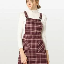 Allegra K Women's Causal Adjustable Strap Above Knee Suspender Dress