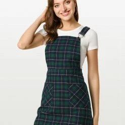 Allegra K Women's Causal Adjustable Strap Above Knee Suspender Dress