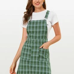 Allegra K Women's Causal Adjustable Strap Above Knee Suspender Dress