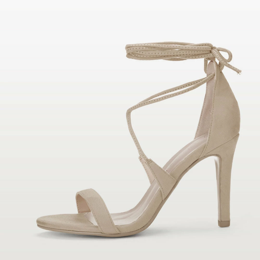 Allegra K Women Open Toe Stiletto High Heel Lace-Up Sandals Shoes 9 Allegra K Women Open Toe Stiletto High Heel Lace-Up Sandals Shoes