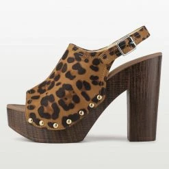 Allegra K Women's Open Toe Slingback Platform Chunky Heel Sandals