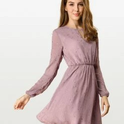 Allegra K Choker V Neck Vintage Gilding Star Dress