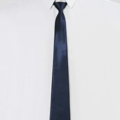 Allegra K Men‘s Adjustable Zipper Straps Solid Color Necktie Business Interview Tie