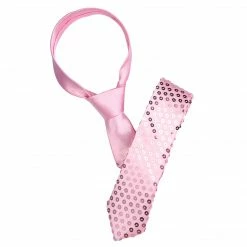 Allegra K Sequined Sparkle Shiny Tie Halloween Costumes Parties Neckwear For Men Women