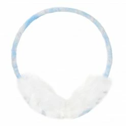 Allegra K Women Winter White Faux Fur Flower Ear Cover Warmer Earmuffs Knitted Plush Pad Earlap Accessories