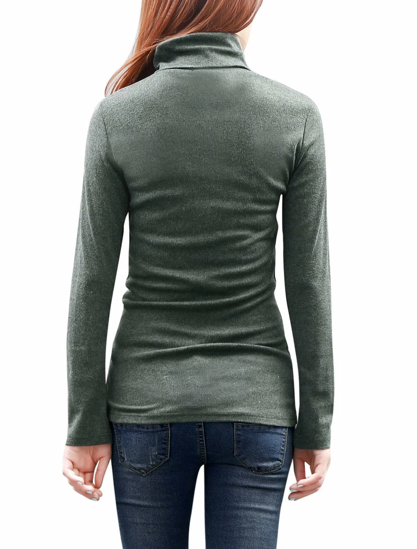 Allegra K Long Sleeves Turtle Neck Slim Top 36 Allegra K Long Sleeves Turtle Neck Slim Top