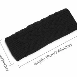 Allegra K Women's Wrist Warmer Stretchy Elastic Thumb Winter Knitted Fingerless Gloves Accessories
