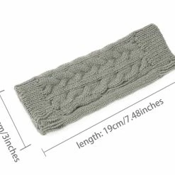 Allegra K Women's Wrist Warmer Stretchy Elastic Thumb Winter Knitted Fingerless Gloves Accessories