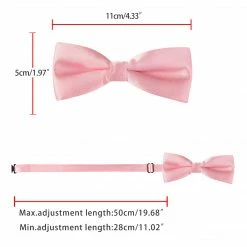 Allegra K Men's Adjustable Bow Tie Neck Pre-tied Solid Party Prom Tuxedo Bowknot Bowtie Accessories