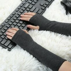 Allegra K Accessories Women's Arm Warmers Winter Knitted Cold Elbow Long Fingerless Gloves