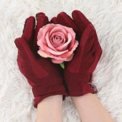 Allegra K Leopard Pattern Full Finger Knitted Gloves For Ladies