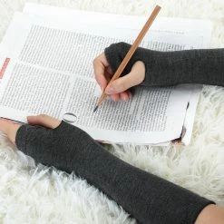 Allegra K Accessories Women's Arm Warmers Winter Knitted Cold Elbow Long Fingerless Gloves