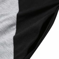 Allegra K Boat Neck Batwing Sleeves Color Block Tunic Top