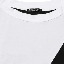 Allegra K Boat Neck Batwing Sleeves Color Block Tunic Top