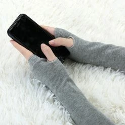 Allegra K Accessories Women's Arm Warmers Winter Knitted Cold Elbow Long Fingerless Gloves