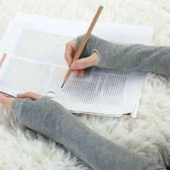 Allegra K Accessories Women's Arm Warmers Winter Knitted Cold Elbow Long Fingerless Gloves