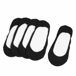 Allegra K 5 Pairs Invisible Low Cut Ladies Stretchy Heels Loafer Boat Socks Accessories