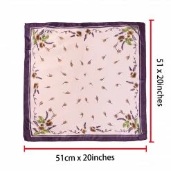 Allegra K Women Circle Pattern Square Neck Scarf Neckerchief 51cm X 51cm Accessories