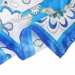 Allegra K Women Circle Pattern Square Neck Scarf Neckerchief 51cm X 51cm Accessories