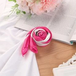 Allegra K Women Circle Pattern Square Neck Scarf Neckerchief 51cm X 51cm Accessories