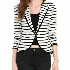 Women Allegra K Shawl Collar Blazer With Hook-eye Closure 45 Women Allegra K Shawl Collar Blazer With Hook-eye Closure
