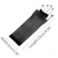 Allegra K Pair Elastic Mesh Fishnet Elbow Fingerless Goth Arm Warmers For Women Accessories