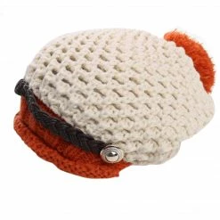 Allegra K Accessories YM-22 Woman Chic Contrast Color Pom Pom Top Design Winter Knitted Hat