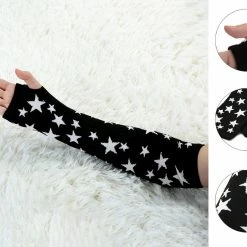 Allegra K Accessories Women's Arm Warmers Winter Knitted Cold Elbow Long Fingerless Gloves