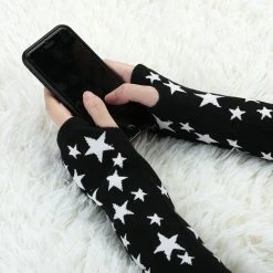 Allegra K Accessories Women's Arm Warmers Winter Knitted Cold Elbow Long Fingerless Gloves