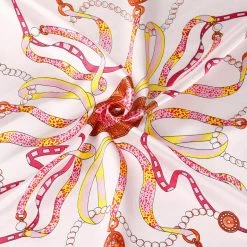 Allegra K Women Circle Pattern Square Neck Scarf Neckerchief 51cm X 51cm Accessories