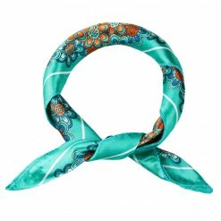 Allegra K Women Circle Pattern Square Neck Scarf Neckerchief 51cm X 51cm Accessories