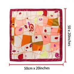 Allegra K Accessories Flower Print Stripe Polyester Neck Scarf Neckerchief For Women