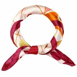 Allegra K Accessories Flower Print Stripe Polyester Neck Scarf Neckerchief For Women