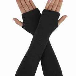 Allegra K Pair Winter Arm Warmers Elbow Long Elastic Fingerless Gloves For Lady Accessories