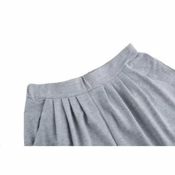 Allegra K Men Solid Black Elastic Waist Slant Pockets Harem Pants