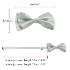 Allegra K Men's Adjustable Bow Tie Neck Pre-tied Solid Party Prom Tuxedo Bowknot Bowtie Accessories