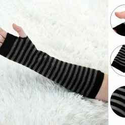 Allegra K Accessories Women's Arm Warmers Winter Knitted Cold Elbow Long Fingerless Gloves
