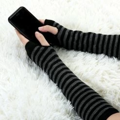 Allegra K Accessories Women's Arm Warmers Winter Knitted Cold Elbow Long Fingerless Gloves