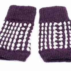 Allegra K Women Winter Palm Warmer Rhombic Ribbed Thumbhole Knitted Fingerless Gloves Accessories