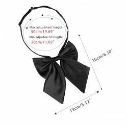 Allegra K Accessories Adjustable Solid Color Uniform Pre-tied Bowknot Halter Neck Bow Tie For Women