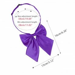 Allegra K Accessories Adjustable Solid Color Uniform Pre-tied Bowknot Halter Neck Bow Tie For Women