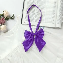 Allegra K Accessories Adjustable Solid Color Uniform Pre-tied Bowknot Halter Neck Bow Tie For Women