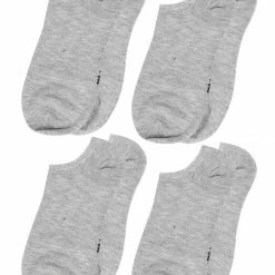 Allegra K Men Elastic Cuffs Pure Pattern Design Crew Socks Pair 4-Pack
