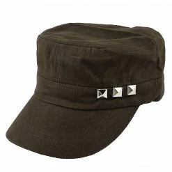 Allegra K Woman Stud Decor Curved Visor Front Summer Peaked Cap Hat Accessories