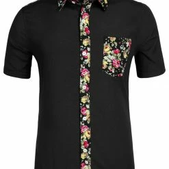 Allegra K 1310 8838 Men Summer Floral Print Pocket Short Sleeve Button Down Hawaiian Shirt 102 Allegra K 1310 8838 Men Summer Floral Print Pocket Short Sleeve Button Down Hawaiian Shirt