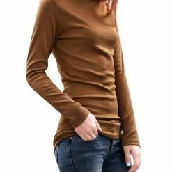 Allegra K Long Sleeves Turtle Neck Slim Top 63 Allegra K Long Sleeves Turtle Neck Slim Top