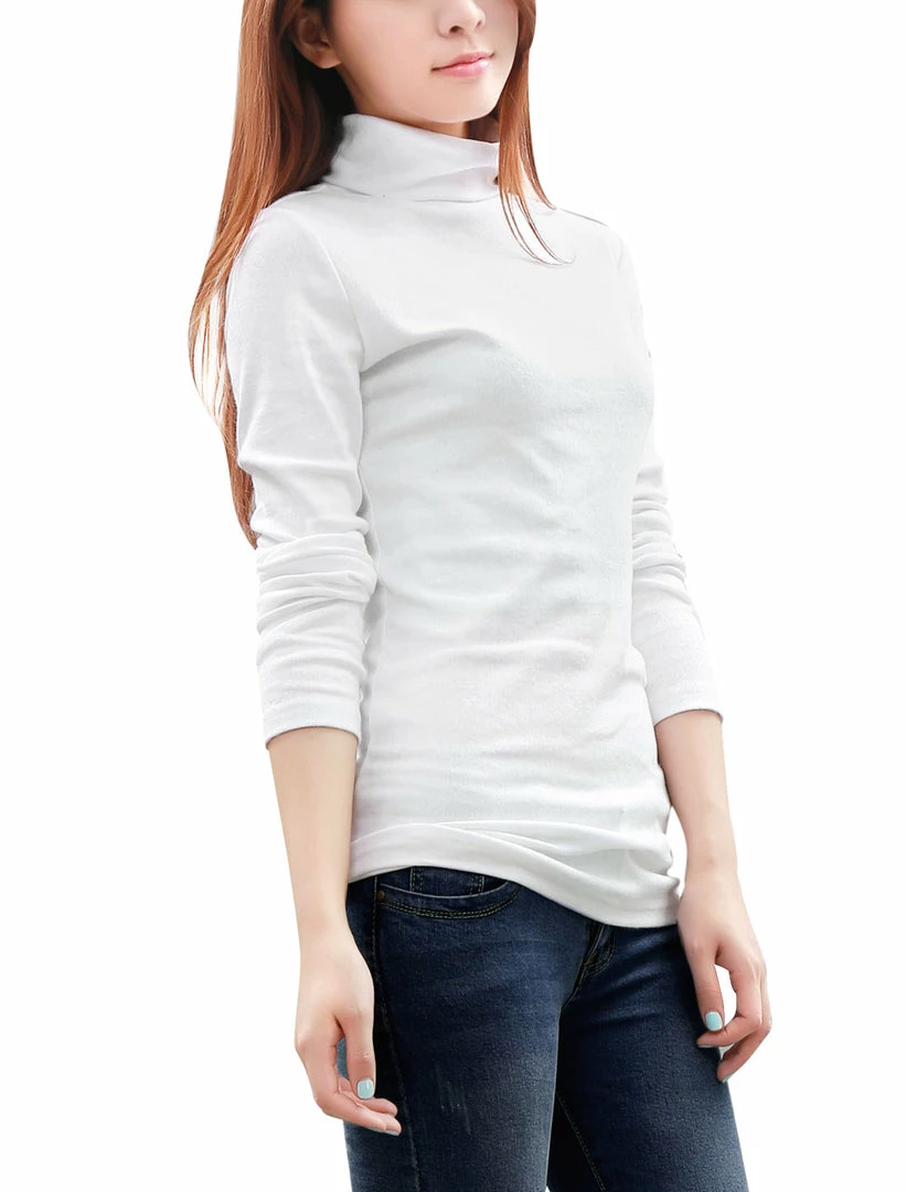 Allegra K Long Sleeves Turtle Neck Slim Top 13 Allegra K Long Sleeves Turtle Neck Slim Top