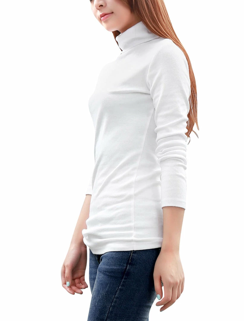 Allegra K Long Sleeves Turtle Neck Slim Top 14 Allegra K Long Sleeves Turtle Neck Slim Top